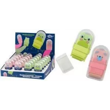 WEDO Clean Animal plastové gumy display, dizajn žaba a medveď, 24 kusov 5998399
