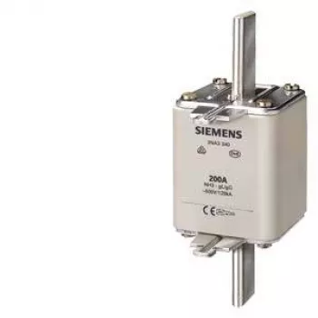 SIEMENS NH poistková vložka, veľkosť 3, 200 A, 500 V AC/440 V DC, gG, čelný indikátor, keramické telo, postriebrené medené kontakty 3NA3340
