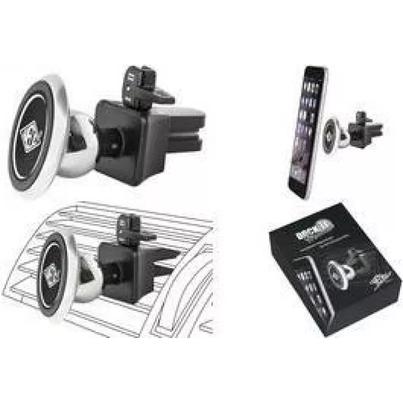 WEDO Dock-it Premium Mini magnetický držiak do auta na vetranie pre smartfóny, čierny/strieborný 60 15054