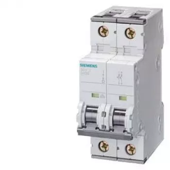 Siemens SENTRON 5SY5 2-pólový 10 A C-charakteristika MCB, 10 kA spínacia schopnosť, AC/DC-citlivý (5SY5210-7)
