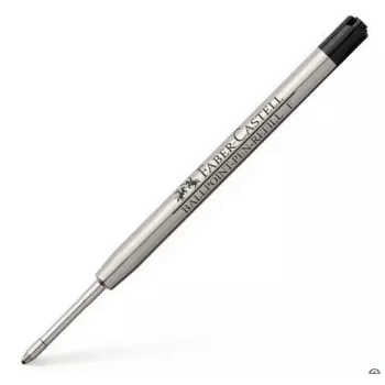 FABER-CASTELL guľôčkové pero veľkokapacitná náplň F, čierna, oceľový hrot, na prieklepové formuláre – 1 kus (148744)