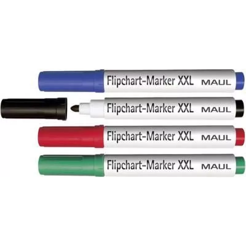 MAUL HEBEL fixka na flipchart XXL guľatý hrot sortiment farieb (balenie 4 ks) 63839-99