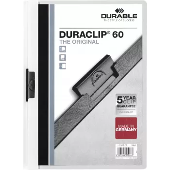 DURABLE DURACLIP 60 A4 zvierací zakladač čierny (balenie 25 ks) 220902