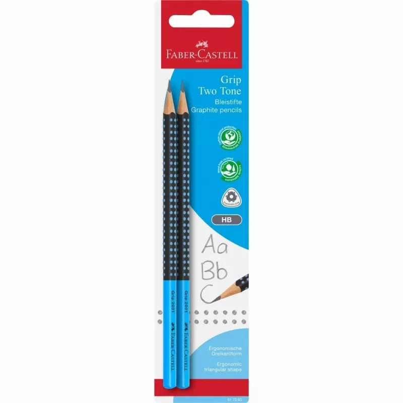 Faber-Castell GRIP 2001 TWO TONE mechanická ceruzka, 2,0 mm, Soft-Grip zóna, blister karta 517093