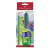 Faber-Castell Dino Jumbo písacia sada, zelená, 3 perá, 3 mm tuhá, ergonomický trojuholníkový, nerozbitný, od 3 rokov 111529