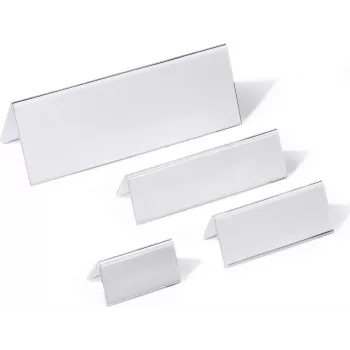 DURABLE stolový štítok vkladacia tabuľa akryl 61/122x150 mm, 10 kusov 803319