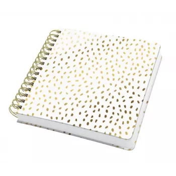 SIGEL Jolie Inspire Square Golden Rain špirálový zápisník A5 štvorcový blanko 120gsm JQ100