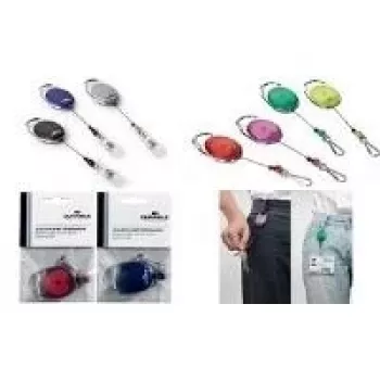 DURABLE Jojo STYLE držiak na preukaz s pružinovým háčikom 832704, žltý