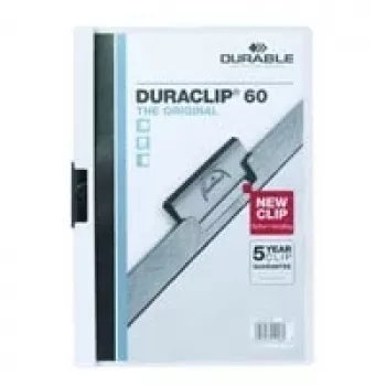 DURABLE DURACLIP 60 A4 zakladač transparentný (balenie 25 ks) 223802