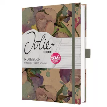 SIGEL Jolie Pure Cottonflowers zápisník A5 linajkovaný hardcover 176 strán biely 100gsm JN855