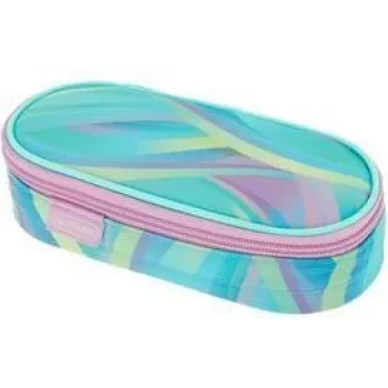 HERLITZ Minty Love polyesterový peračník, veľká hlavná priehradka s vnútornou chlopňou, mätovo zelená/multicolor 400205922