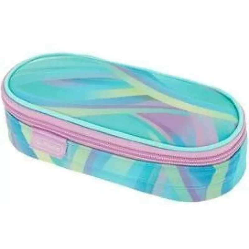 HERLITZ Minty Love polyesterový peračník, veľká hlavná priehradka s vnútornou chlopňou, mätovo zelená/multicolor 400205922