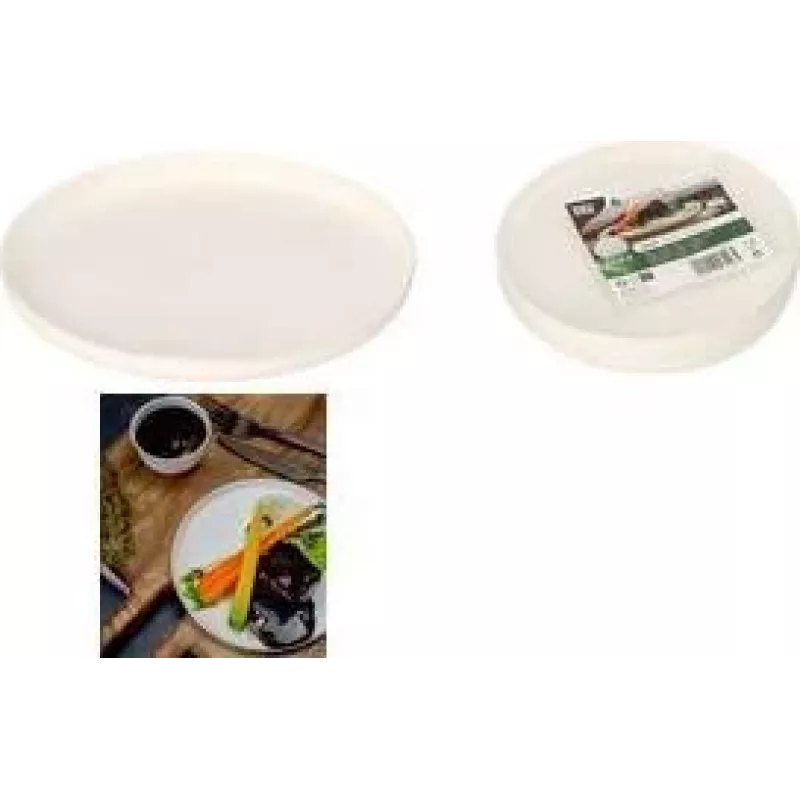PAPSTAR taniere z cukrovej trstiny pure Ano, okrúhle, Ø 16 cm, biele, 6 kusov (89995)