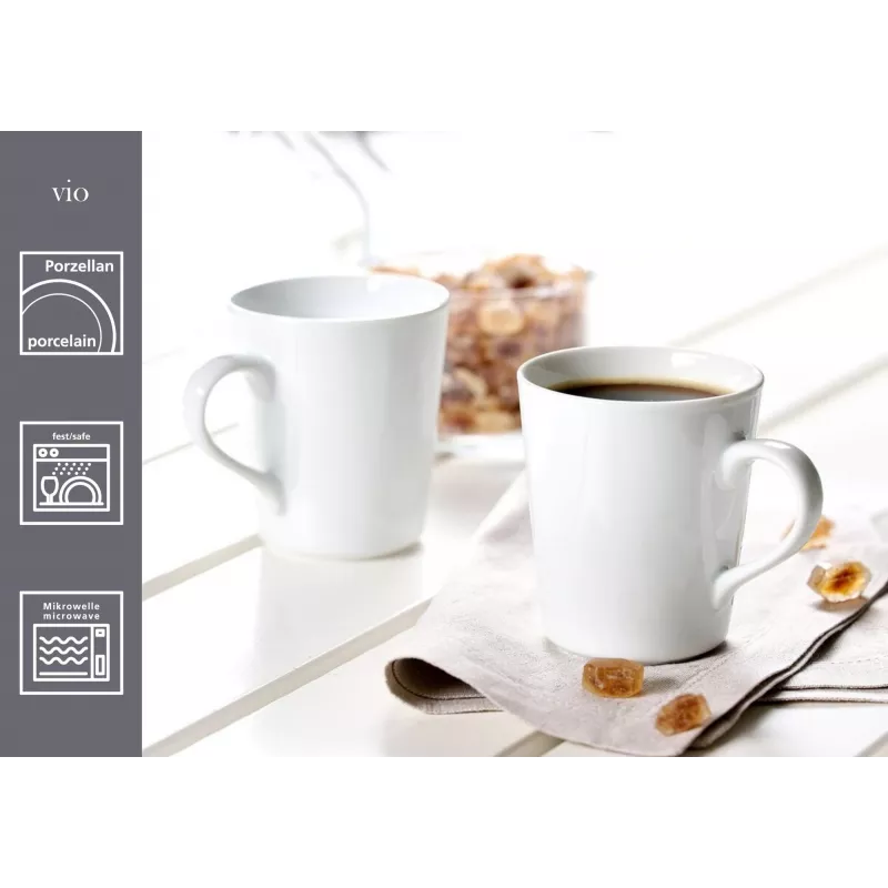 Ritzenhoff & Breker VIO kávové šálky 300 ml biela porcelán balenie 6 ks 423501