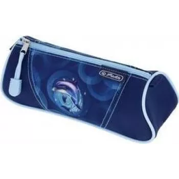 HERLITZ Dolphin Ride trojuholníkové peračník, polyester, zips, 1 priehradka 400205918