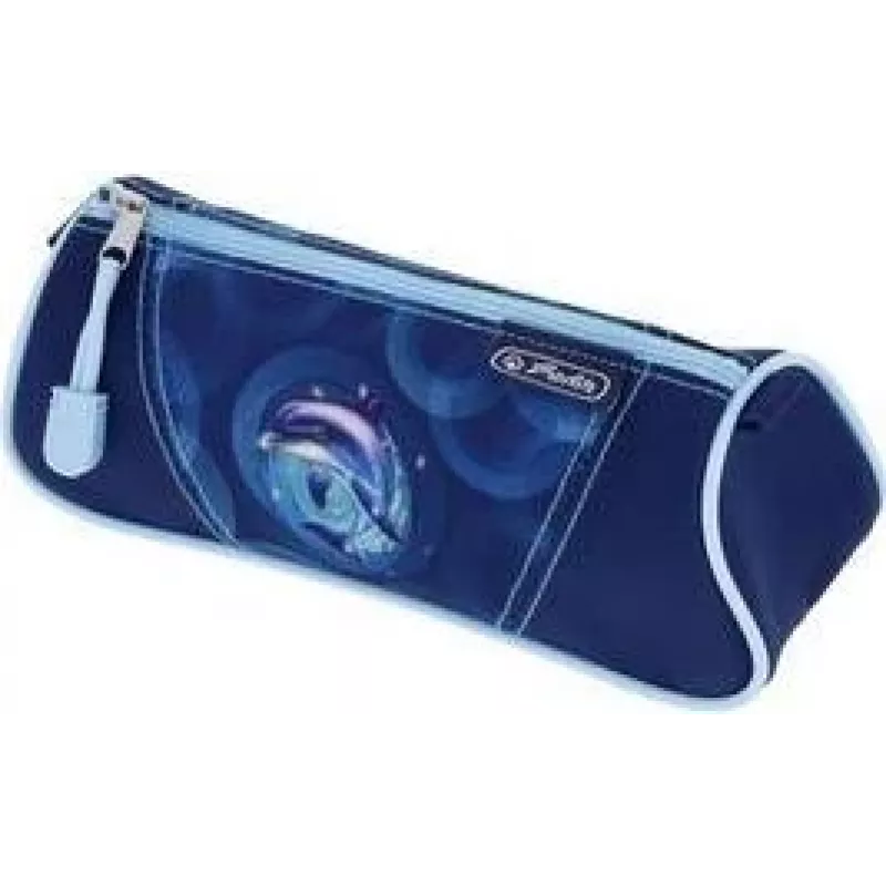 HERLITZ Dolphin Ride trojuholníkové peračník, polyester, zips, 1 priehradka 400205918