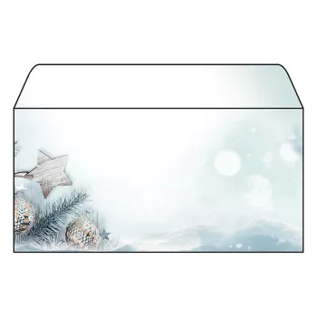 SIGEL Snow Star DL dizajnový papier 110 x 220 mm 80 g/m² modrý/biely DU312
