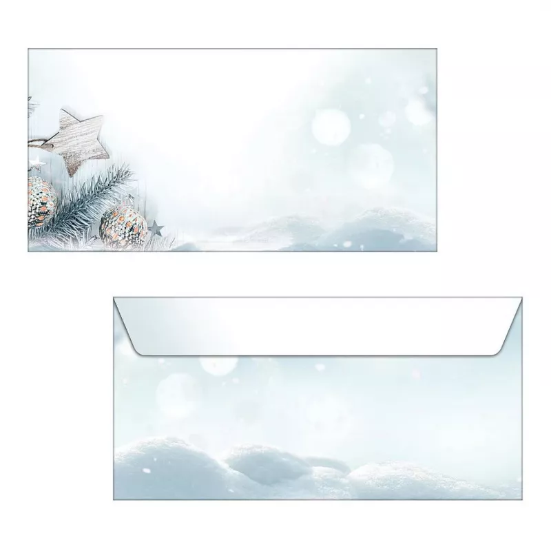 SIGEL Snow Star DL dizajnový papier 110 x 220 mm 80 g/m² modrý/biely DU312