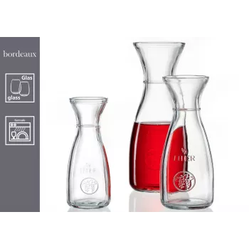 Ritzenhoff & Breker Bordeaux sklenená karafa 1L, kalkovo-sodné sklo, vhodná do umývačky, ryska plnenia - balenie 6 ks 818963