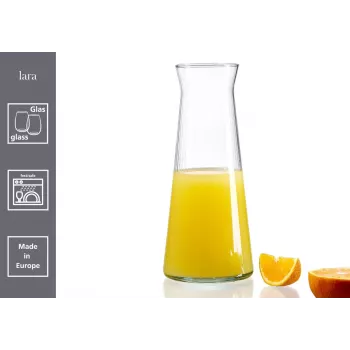 Ritzenhoff & Breker LARA sklenená karafa 1,0L, rebrované číre sklo, vhodná do umývačky 820881
