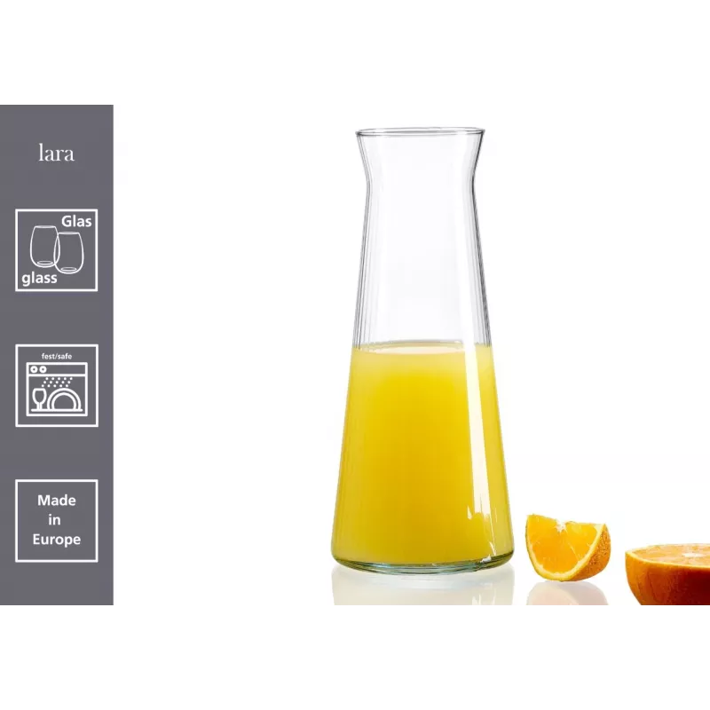 Ritzenhoff & Breker LARA sklenená karafa 1,0L, rebrované číre sklo, vhodná do umývačky 820881