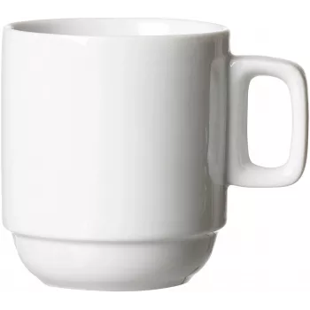 Ritzenhoff & Breker BIANCO biele porcelánové kávové šálky, 245 ml, balenie 6 ks, stohovateľné, vhodné do umývačky a mikrovlnky 429848