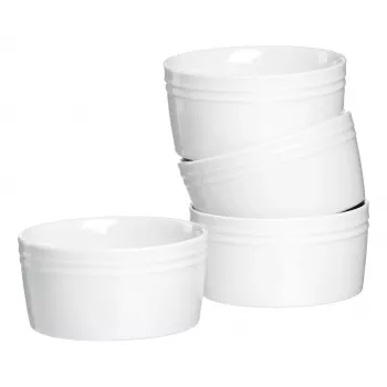 Ritzenhoff & Breker BIANCO sada misiek na pečenie, 245 ml, 4-dielna, porcelán, biela 431452