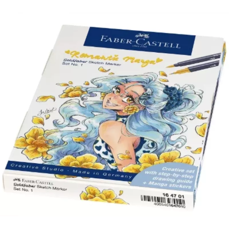 Faber-Castell Goldfaber Sketch Marker sada Romantic Manga (6 alkoholových obojstranných markerov) 164701