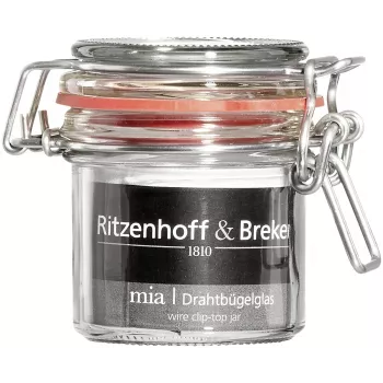 Ritzenhoff & Breker MIA zavárací pohár / pohár na potraviny, 125 ml, sklo s kovovým uzáverom a gumeným tesnením, sada 6 ks (813135)