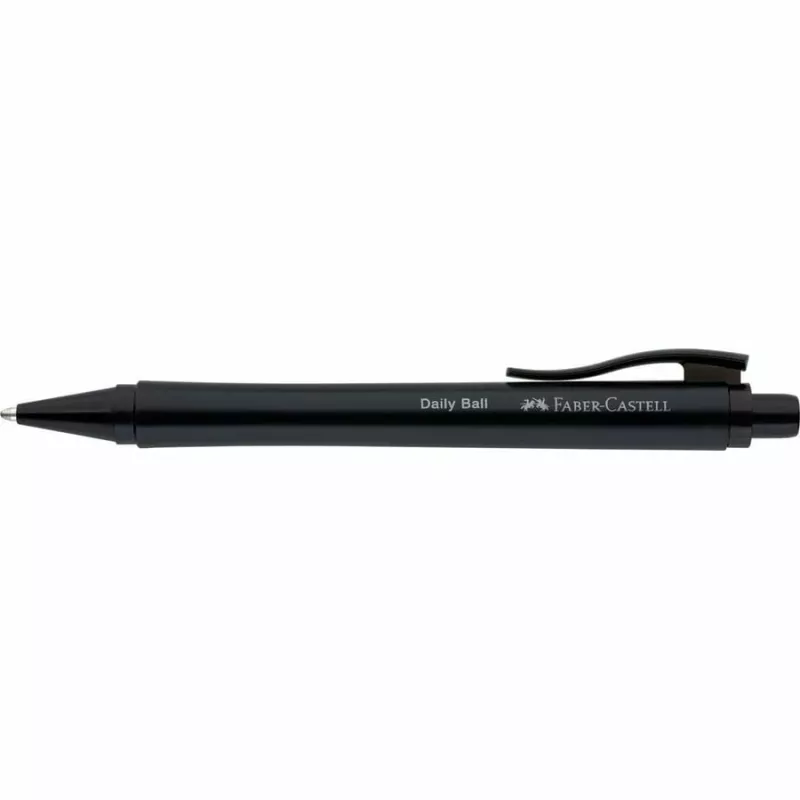 Faber-Castell Daily Ball guličkové pero, modrý atrament, 0,6 mm XB, čierna protišmyková rukoväť 140690