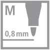 STABILO Fineliner dr!ver, medium, zelený, zotierateľný a bez zápachu atrament na vodnej báze, 1 kus (1089/36)