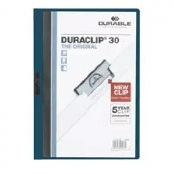 DURABLE DURACLIP 30 A4 zakladač so sponou čierny (balenie 25 ks) 220028