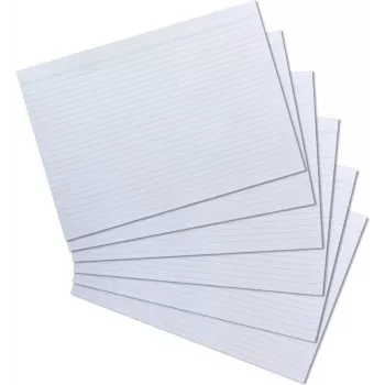 Herlitz kartotékové karty DIN A4, linajkové, biele, 170 g/m², bezdrevné, modré linkovanie, obojstranné (10621282)