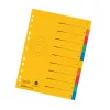 Herlitz A4 nadformát kartónový register, 10-dielny, prázdne záložky, 5 farieb, manilský recyklovaný kartón, preddierovaný s organizačným potlačom 300006188