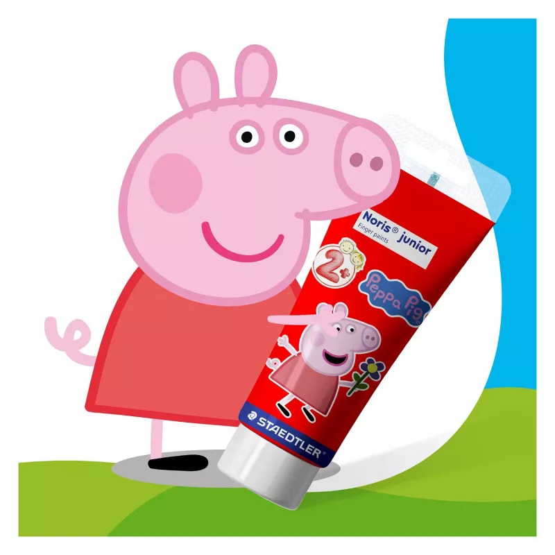 STAEDTLER Noris junior Peppa Pig prstové farby, 4 x 150 ml, od 2 rokov 8814 L1