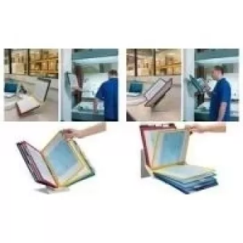 DURABLE VARIO PRO 10 A4 systém zobrazovacích tabúľ stolový stojan, 10 tabúľ, sivá/čierna 557900