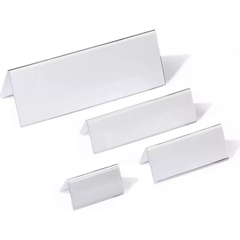 DURABLE stojan na menovky stolový 61/122x210 mm akryl 10 ks 803419