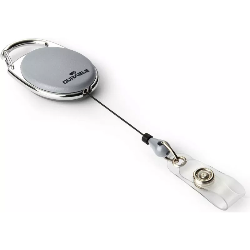 DURABLE Jojo STYLE držiak na preukaz so snap-button slučkou, 80 cm nylonová šnúra, čierna, balenie 10 ks 832410