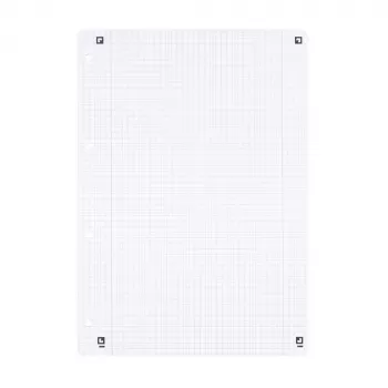 Oxford A4 štvorčekovaný náhradný papier, 50 listov, 4-násobne dierovaný, linkovanie 28 400131584