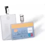 DURABLE držiak na ID karty so sponou pre 1 kartu, transparentný, 25 ks (811319)
