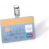 DURABLE držiak na ID karty so sponou pre 1 kartu, transparentný, 25 ks (811319)