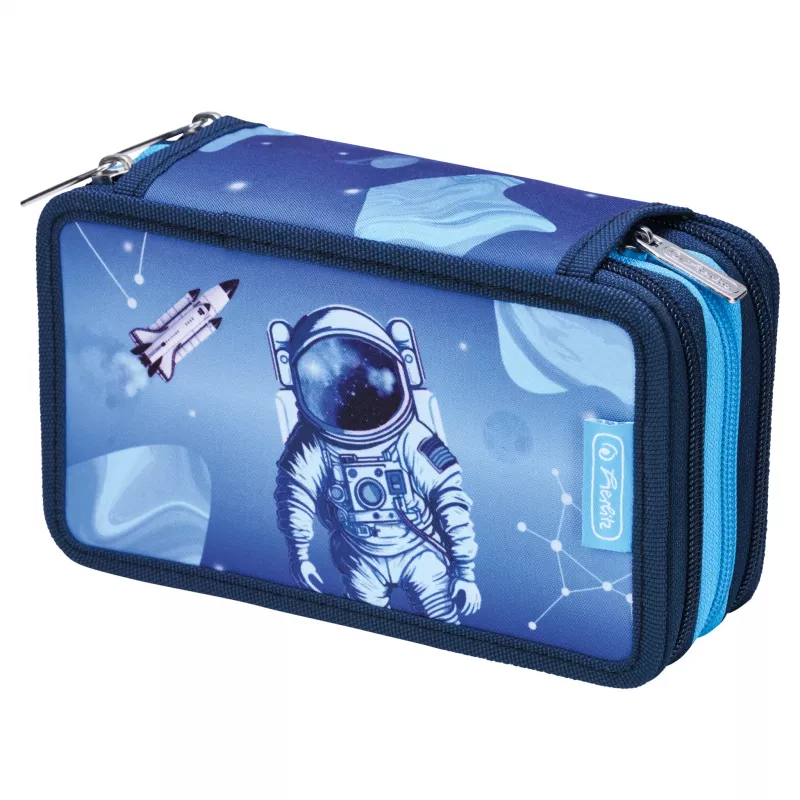 Herlitz TriCase Cosmic Explorer 31-dielny peračník, polyester, 3 priehradky, 3 zipsy 400197093