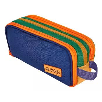 Herlitz dvojitý peračník Neon Uni Bunt polyester, 2 priehradky so zipsom, 1 kus 400206618