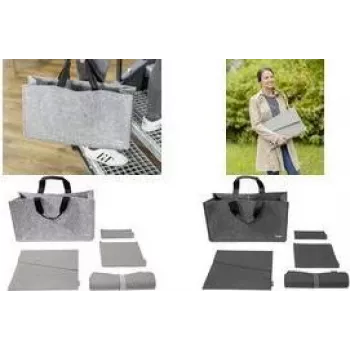 SIGEL BAB02 Desk Sharing Bag Basic L, tmavosivá, 5-dielna sada