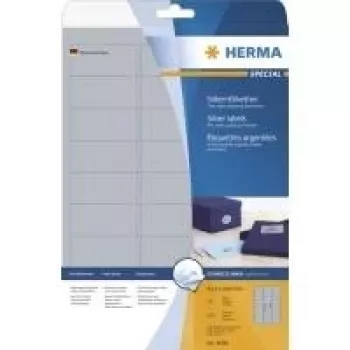 HERMA SuperPrint LaserCopy strieborné fóliové etikety 29,6 x 63,5 mm 675 etikiet 4098