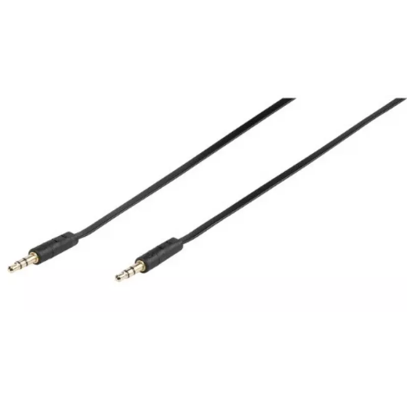 Vivanco 46/10 03FG audio prepojovací kábel 3,5mm jack na 3,5mm jack 0,3m čierny 46130
