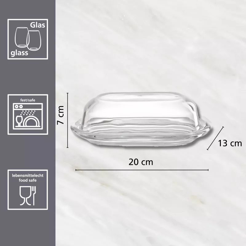 Ritzenhoff & Breker STYLE sklenená maslička s vrchnákom 190x130x70 mm 812022