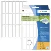 HERMA Movables 10606 samolepiace papierové etikety, matne biele, 13 x 50 mm, 672 etikiet (32 listov x 21), odstrániteľné bez zvyškov