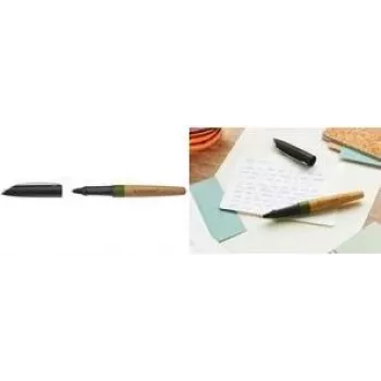 STABILO Grow guličkové pero - machovo zelené/dubové telo, modrý atrament, Soft Ball, ergonomická plastová zóna, mechanické stláčanie, doplňateľné 6032/1-41
