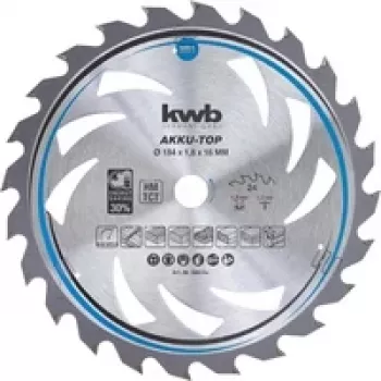 kwb 586154 kotúč píly na drevo s tvrdokovom 184 x 16 x 1,2 mm, 24 zubov